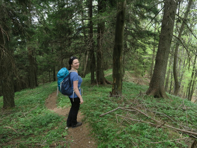 Sabine am Weg 84 zwischen Schrabachauer Kogel und Rapoldeck
