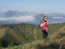 Sabine am Weg E10 zwischen Lannerkogel und Langlackenmauer (6. Mai)