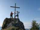 Sabine und ich auf der Langlackenmauer, 1.482 m (6. Mai)