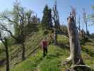 Sabine am Weg E10 zwischen Langlackenmauer und Ochsenkogel (6. Mai)