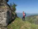 Sabine am Weg E10 zwischen Langlackenmauer und Ochsenkogel (6. Mai)