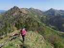 Sabine am Weg E10 zwischen Langlackenmauer und Ochsenkogel (6. Mai)