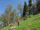 Sabine am Weg E10 zwischen Reiflingeck und Hochzöbel (6. Mai)