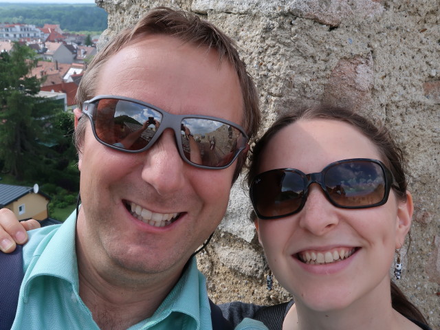 Ich und Sabine auf der Stadtmauer