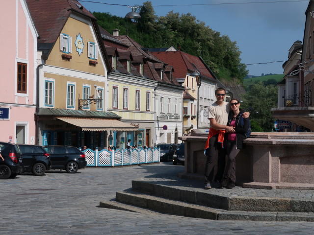 Ich und Sabine am Unteren Stadtplatz