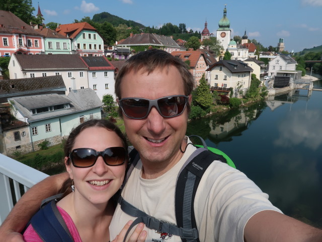 Sabine und ich auf der Oberen Zeller Brücke