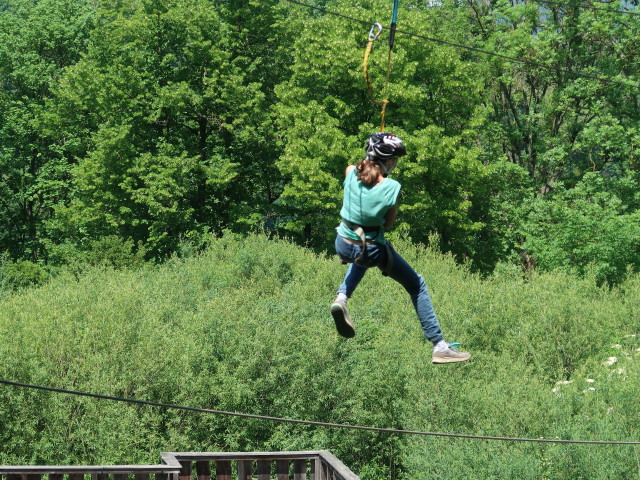 Kletterwald Buchenberg: Anja Liv im Parcours 'Eichelhäher'
