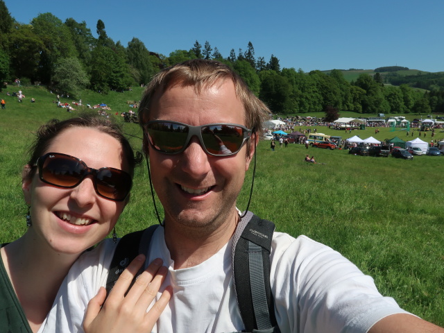 The Atholl Gathering beim Blair Castle: Sabine und ich (27. Mai)