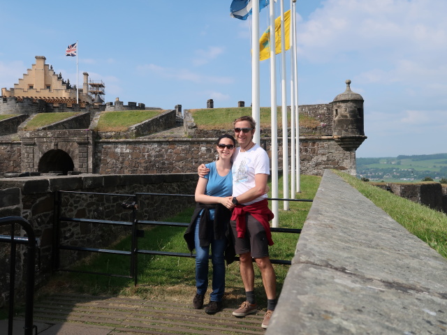 Sabine und ich im Stirling Castle (30. Mai)