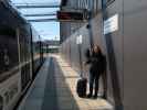 Sabine in der Edinburgh Gateway Station (26. Mai)