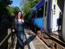 Sabine in der Dunrobin Castle Station (28. Mai)