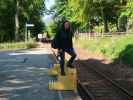 Sabine in der Dunrobin Castle Station (28. Mai)