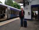 Sabine in der Linlithgow Station (31. Mai)