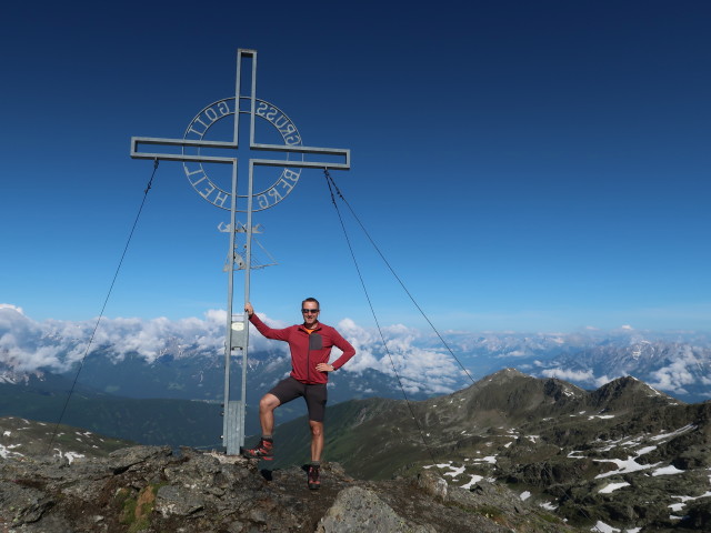 Ich auf der Grünbergspitze, 2.790 m (10. Juni)