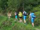 Leonie, Sigrid, Christian und Daniel am Weg 27 zwischen Michlreis-Alm und Speikboden