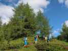 Daniel, Christian, Sigrid und Leonie am Weg 27 zwischen Michlreis-Alm und Speikboden