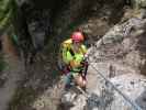 Speikboden-Klettersteig: Sigrid im Einstieg