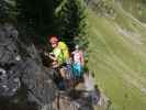 Speikboden-Klettersteig: Sigrid und Leonie zwischen Einstieg und Notausstieg