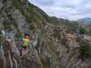 Speikboden-Klettersteig: Sigrid und Christian auf der Seilbrücke