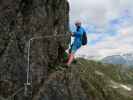 Speikboden-Klettersteig: Christian zwischen Nepalbrücke und Ausstieg