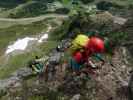 Speikboden-Klettersteig: Leonie und Sigrid zwischen Nepalbrücke und Ausstieg