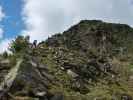 Speikboden-Klettersteig: Christian und Daniel zwischen Nepalbrücke und Ausstieg