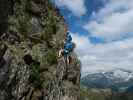 Speikboden-Klettersteig: Daniel und Christian zwischen Nepalbrücke und Ausstieg