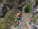 Speikboden-Klettersteig: Sigrid und Leonie zwischen Nepalbrücke und Ausstieg