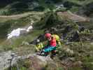 Speikboden-Klettersteig: Leonie und Sigrid zwischen Nepalbrücke und Ausstieg