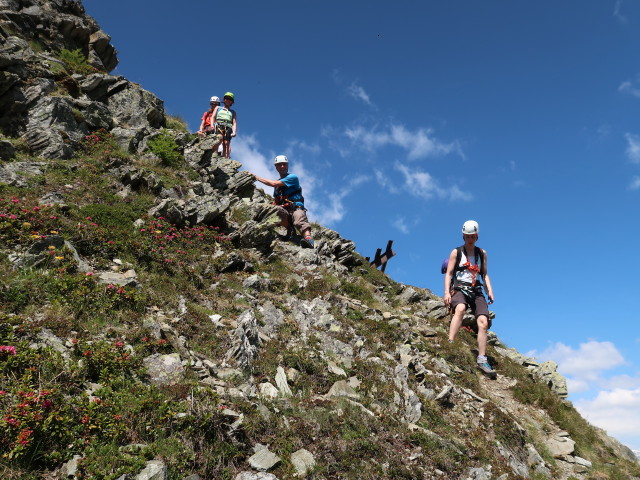 Marion, Michaela, Frank und Sonja zwischen Bunköpfl und Rotenkogel