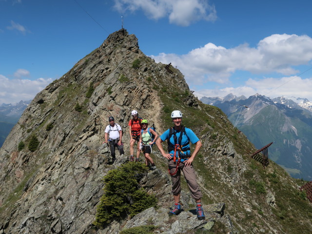 Erich, Marion, Michaela und Frank zwischen Bunköpfl und Rotenkogel