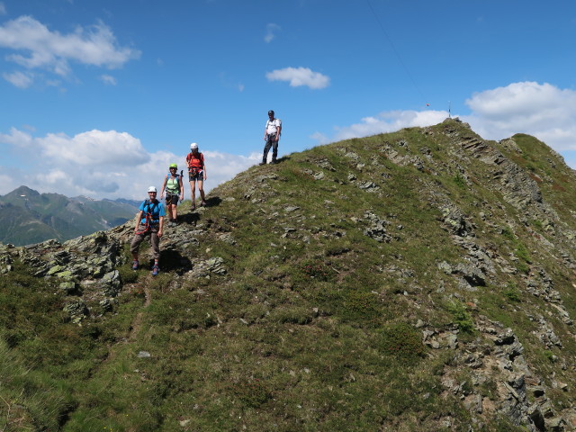Frank, Michaela, Marion und Erich zwischen Bunköpfl und Rotenkogel