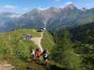 Josef, Sonja, Marion und Michaela zwischen Bergstation der Goldriedbahn und Bunköpfl