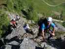 Marion, Michaela, Erich und Frank zwischen Bergstation der Goldriedbahn und Bunköpfl