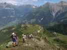 Josef, Ulrike, Sonja, Erich, Marion und Michaela zwischen Bergstation der Goldriedbahn und Bunköpfl