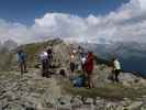 Frank, Erich, Josef, Sonja, Ulrike, Marion und Michaela am Weg 515 zwischen Rotenkogel und Gorner