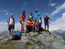 Sonja, Marion, ich, Michaela, Erich, Frank, Ulrike und Josef am Gorner, 2.702 m