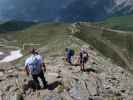 Erich, Ulrike, Frank und Josef am Weg 515 zwischen Gorner und Cimaross