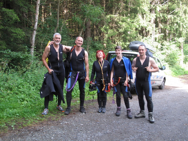 Josef, Frank, Michaela, Sonja und Werner in Napplach