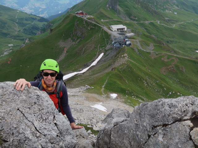 Carmen zwischen H&ouml;rnligrat und Tschirpen-Klettersteig