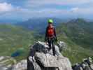 Tschirpen-Klettersteig: Carmen im Ausstieg