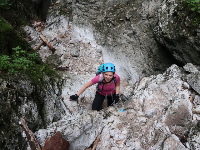 Sabine in der Weichtalklamm