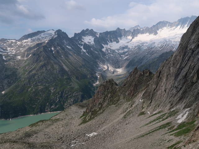 von der Bergseeschijenlücke Richtung Südwesten (28. Juli)