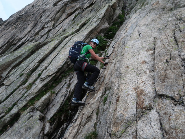 Marisa zwischen Bergseeschijenlücke und Krokodil-Klettersteig (28. Juli)