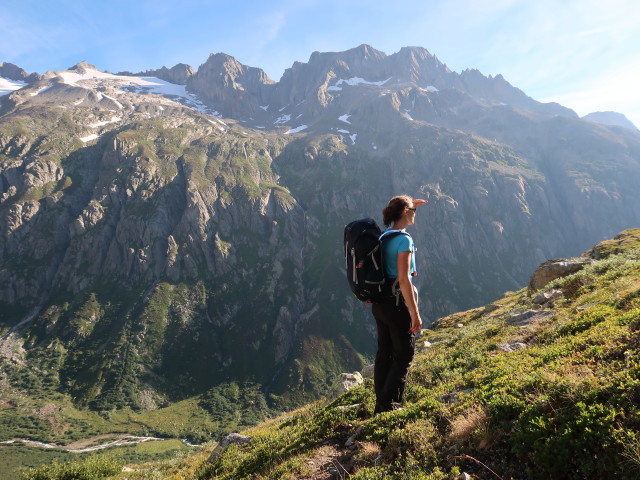 Marisa zwischen Chelenreuss und Moosstock-Klettersteig (29. Juli)