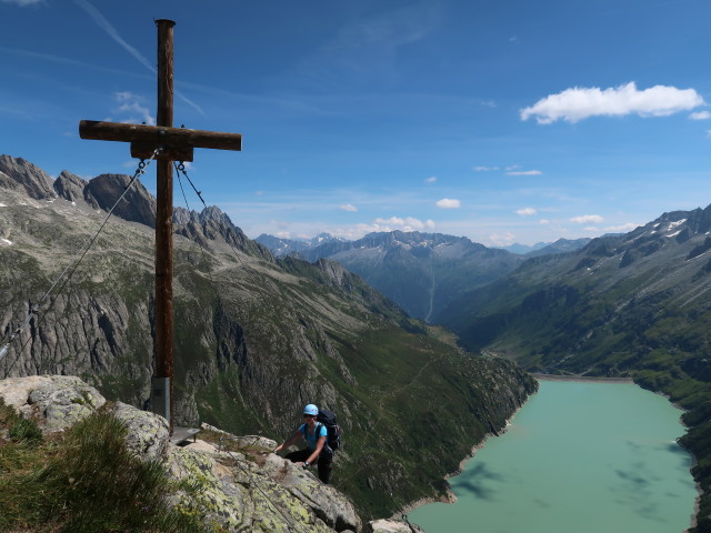 Moosstock-Klettersteig: Marisa im Ausstieg (29. Juli)