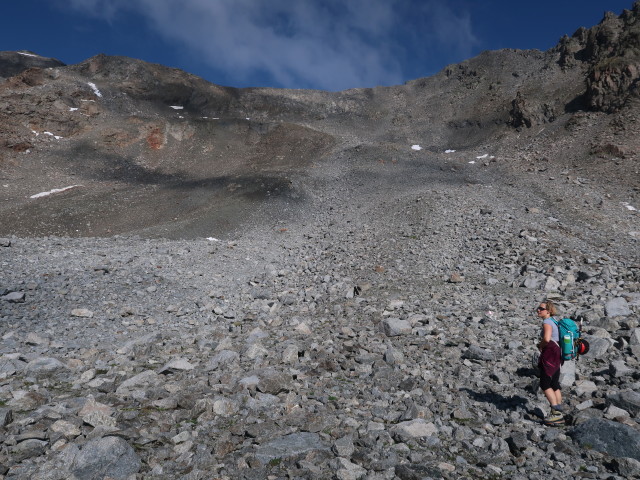 Angela am Weg 902 im Rifflkar (4. Aug.)