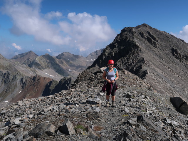 Angela zwischen Riffljoch und Glockturm (4. Aug.)