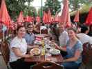 Agata, Jakob, ich und Sabine im Strandgasthaus Birner