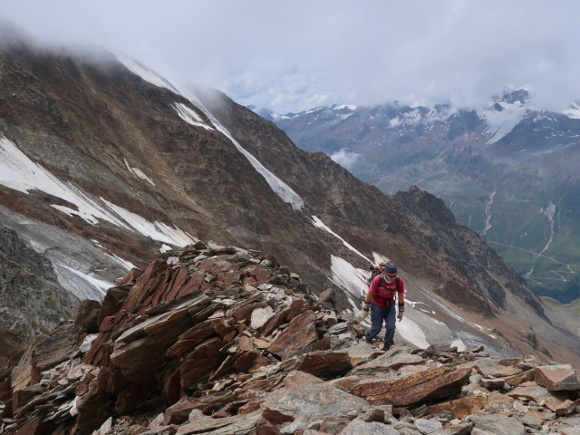 Gudrun zwischen Ramolferner und N&ouml;rdlichem Ramolkogel (11. Aug.)